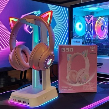Słuchawki ONIKUMA B90 RGB Różowy