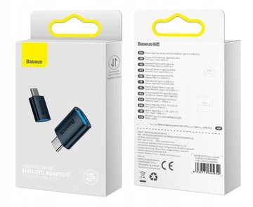 Переходник Baseus Ingenuity OTG USB-C на USB-A синий