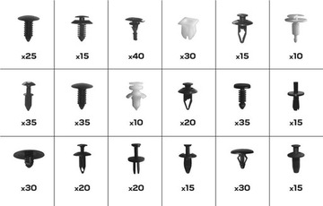 НАБОР КРЫШЕК ДЛЯ АВТОМОБИЛЕЙ FORD, 415 ШТ.