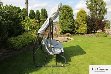 САД НА 3 ЧЕЛОВЕКА Качели, качалки 2в1, СКАМЬЯ, складной лежак-качалка