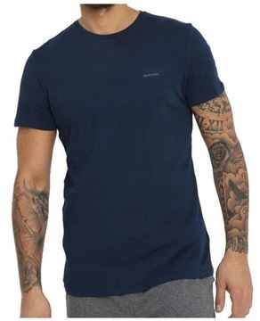 DIESEL Navy O-neck T-shirt Logo _ XL