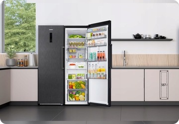 Комплект SAMSUNG Холодильник RR39C7EC5B1 + морозильная камера RZ32C7CBEB1 Графитовая сталь