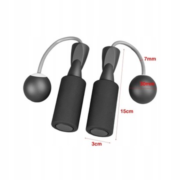 Утяжеленная скакалка без веревки с анти-черным шариком 30 мм