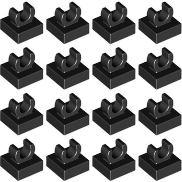 LEGO Tile Mod Uchwyt 1x1 Czarny 15712 - 16szt
