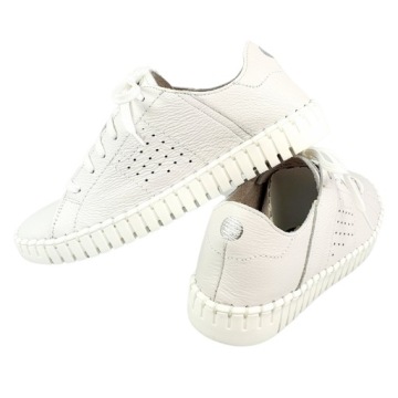 Nessi 20700 мягкие полуботинки на шнуровке белые 40