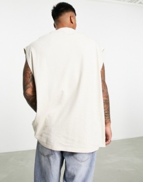 Topman Светло-бежевая футболка Extreme oversize M