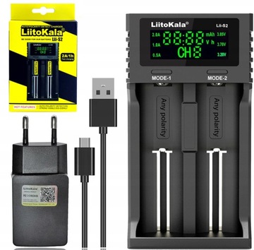 Ładowarka LiitoKala Lii-S2 USB AA AAA 18650 26650
