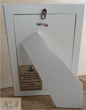 SREBRNA RAMKA NA ZDJĘCIE 10X15 KOMUNIA DZIEWCZYNKA GRAWER