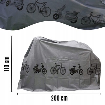 БОЛЬШОЙ ТВЕРДЫЙ ЧЕХОЛ ДЛЯ ВЕЛОСИПЕДА, МОТОСКУТЕРА, ВОДОНЕПРОНИЦАЕМЫЙ НАКЛОН 200X110CM