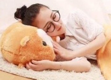 БОЛЬШОЙ плюшевый талисман 3В1 ПОДУШКА С ОДЕЯЛЕМ Хомяк 45 см!