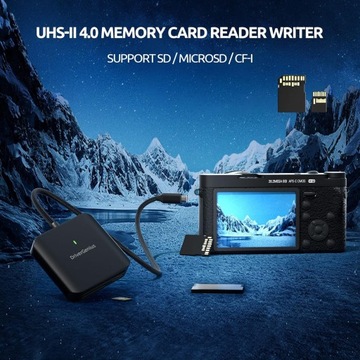 DriverGenius HB080 Czytnik kart DSLR 3 w 1 USB-C CF-I