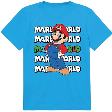 НАБОР 3В1 ДЕТСКАЯ ФУТБОЛКА ТАТУ НАКЛЕЙКИ SUPER MARIO BROS 152 КАЧЕСТВО