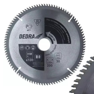 TARCZA PIŁA DO ALUMINIUM 250 254MM 100 ZĘBÓW DEDRA