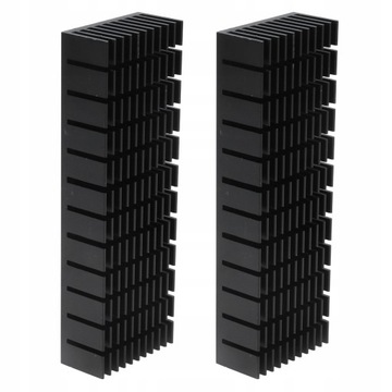 2 шт. РАДИАТОР 120х40х20мм ТЕРМОПОДКЛАДКА ЧЕРНАЯ.