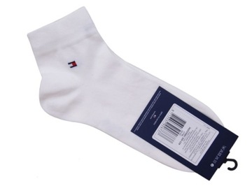 МУЖСКИЕ НОСКИ TOMMY HILFIGER, БЕЛЫЙ ХЛОПОК, 2P, 39-42