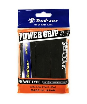Owijki zewnętrzne TOALSON POWER GRIP Czarne 3 szt