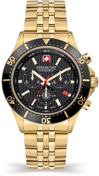 Zegarek męski SWISS MILITARY SMWGI2100710 złoty sportowy do pływania