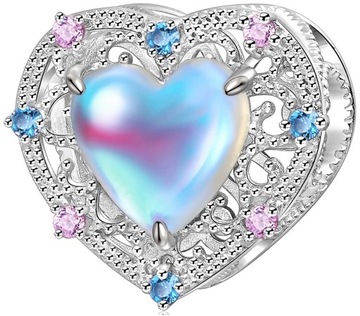 Подвески-подвески Опалесцентное сердце Серебро 925 Trusky Charms