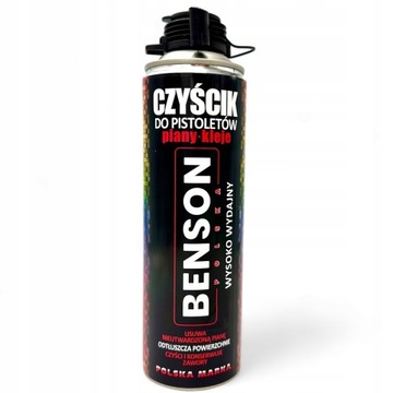 BENSON CZYŚCIK ZMYWACZ DO PIANY PIANKI MONTAŻOWEJ PISTOLETU PIANOKLEJ 500ML