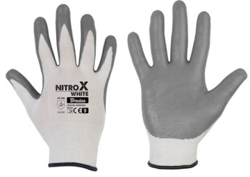 Rękawice ochronne NITROX WHITE nitryl, rozmiar 9