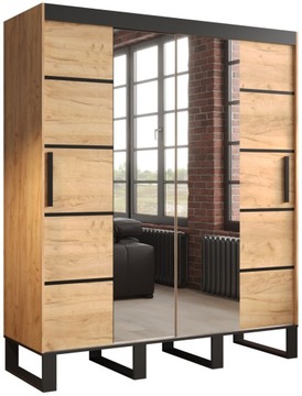 Szafa przesuwna L V4 180 cm ubraniowa dwudrzwiowa