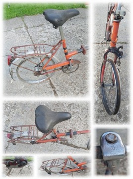 Rower Rama Karat PRL koła20 części widełki kierown