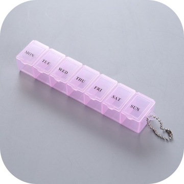 УПАКОВОЧНАЯ КОРОБКА КОНТЕЙНЕР КАССЕТА ДЛЯ ЛЕКАРСТВ РОЗОВАЯ