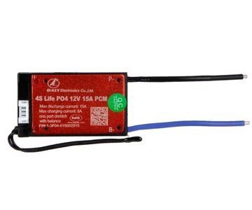 PCM DALY do 12,8V 15A Li-FePO4 4S Balanser BMS