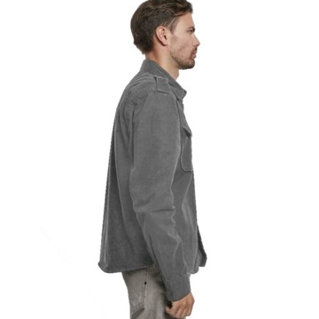 Košeľa s dlhým rukávom BRANDIT Vintage Shirt Charcoal Grey XL