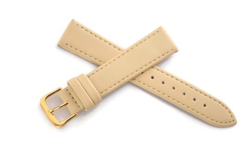 РЕМЕШОК ДЛЯ ЧАСОВ JORDAN KERR, ГЛАДКИЙ БЕЖЕВЫЙ, КОЖА 18 ММ.