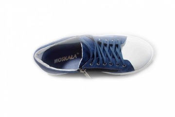 Moskała Buty TRAMPKI NIEBIESKIE skóra 42