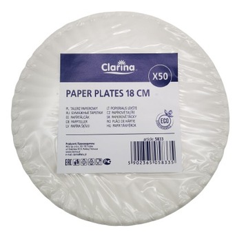 Бумажная тарелка 18 см, 50 шт., одноразовые тарелки, тарелки для гриля