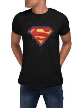 KOSZULKA MĘSKA Z NADRUKIEM DLA FANA SUPERMAN SUPERBOHATER WYPRZEDAŻ -XS