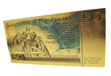 Позолоченная коллекционная банкнота Папа Иоанн Павел II, уникальный подарок