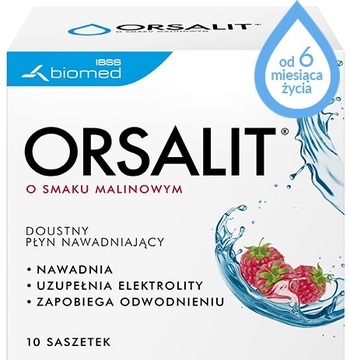 Orsalit Elektrolity o smaku malinowym od 6 miesiąca życia