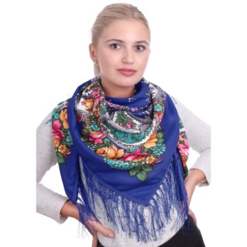 CHUSTA DAMSKA SZALIK FOLKOWA LUDOWA GÓRALSKA W KWIATY
