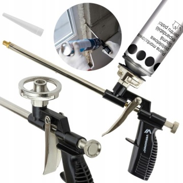 ПЕННЫЙ ПИСТОЛЕТ ДЛЯ МОНТАЖА ПЕНА, МЕТАЛЛИЧЕСКАЯ НАСАДКА, РЕГУЛИРОВКА ПОТОКА