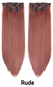 CLIP IN 6 taśm doczepiane włosy ciemny brąz 60cm jak NATURALNE różne KOLORY