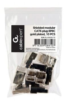 Wtyk Rj45 8P8C kat.6 UTP 10 szt. ekranowana Gembir