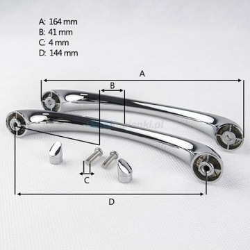UCHWYT KLAMKA RĄCZKA 14,4cm AQUAFORM NIGRA NAZARE