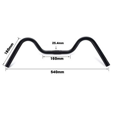 Руль для шоссейного велосипеда с плоской перекладиной для городского велосипеда для езды по горным дорогам, 25,4 x 540 мм