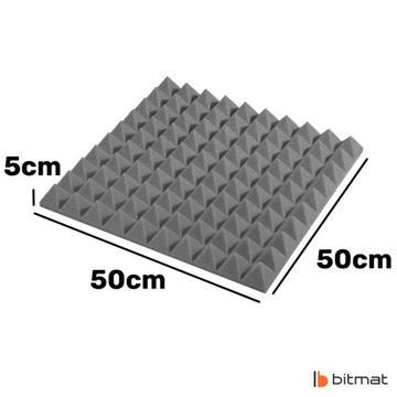Piramidka akustyczna panel 50 × 50 × 5 cm DECOR bitmat na ścianę design