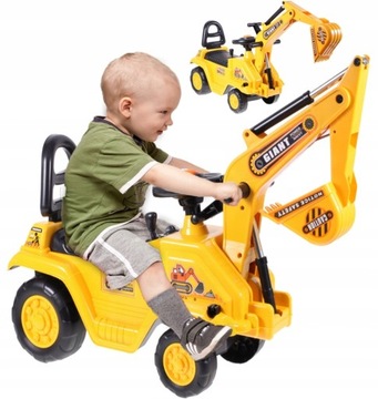 БОЛЬШОЙ ЭКСКАВАТОР ДВИЖУЩИЙСЯ КОВШ с горшком до 25 КГ Подарок ребенку