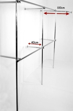 ПОЛКА ДЛЯ МАГАЗИНА ОДЕЖДЫ + ПРИМЕРОЧНАЯ 2+1М c1