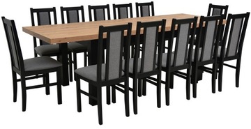12 DREWNIANYCH krzeseł i DUŻY STÓŁ do 3m ARTISAN