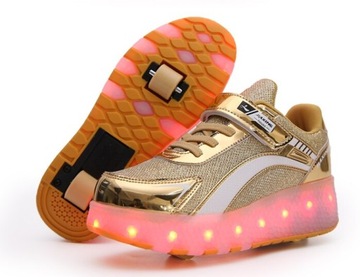 BUTOROLKI BUTY LED Z KÓŁKAMI WROTKI ROLKI