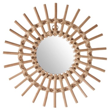 LUSTRO DO PRZEDPOKOJU BOHO OKRĄGŁE WIKLINA 30cm