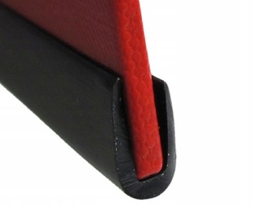 Краевая полоса, черная ПВХ-каучук, 3 мм.