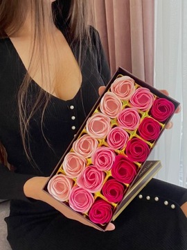 Большая мыльная роза, мыльные цветы, темно-розовые.