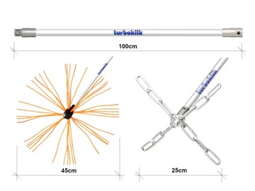 Комплект для чистки дымохода Турбоклик 7м снизу